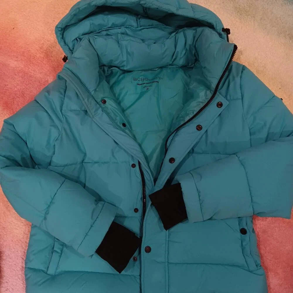 BGBG Generation premium performance teal puffer jacket / Size M - Picture 1 of 8